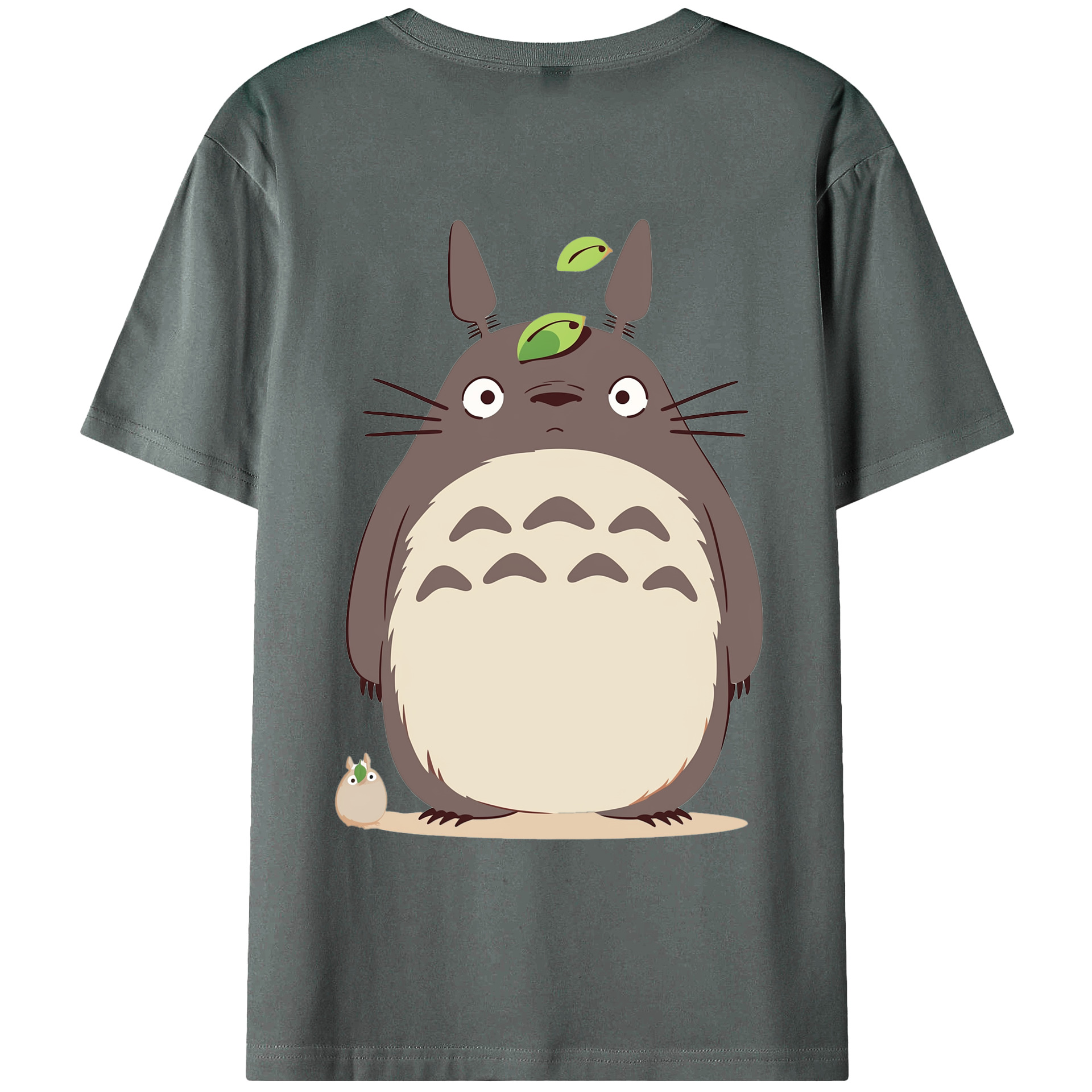 （画像用） となりのトトロ 草壁メイ 草壁サツキ My Neighbor Totoro Satsuki Kusakabe Mei Kusakabe 綿100％ メンズ半袖Tシャツ（バックプリント） 通気性